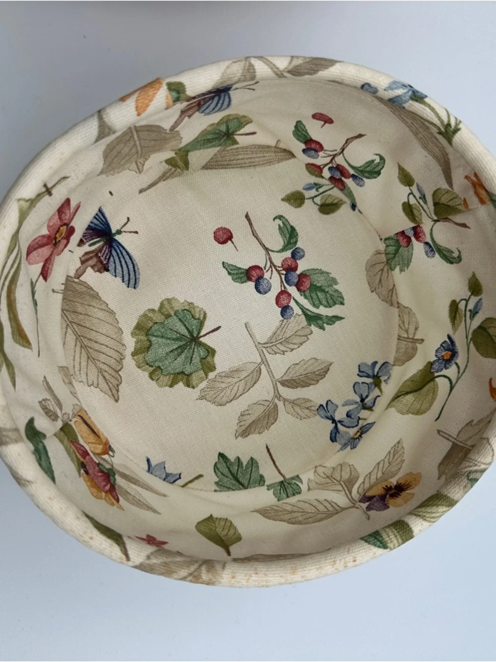 Longaberger Button Basket 7”‎ 1999 w/ Liner Divider Floral Complete Set